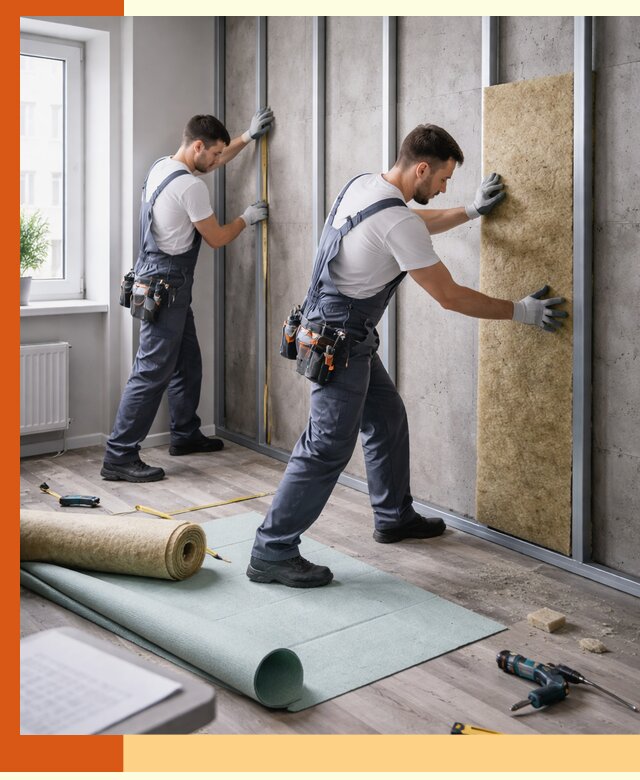 Шумоизоляция квартиры под ключ в Лениногорске — профессионально и гарантированно