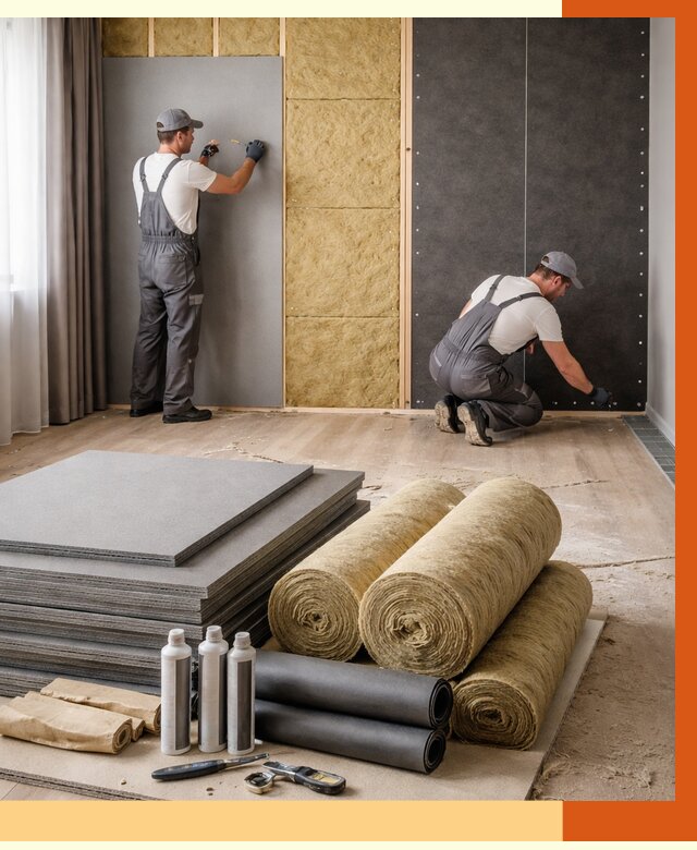 Шумоизоляция дома в Лениногорске от 4644 руб/м2 — комплексная звукоизоляция под ключ | ТепломастерЛнр