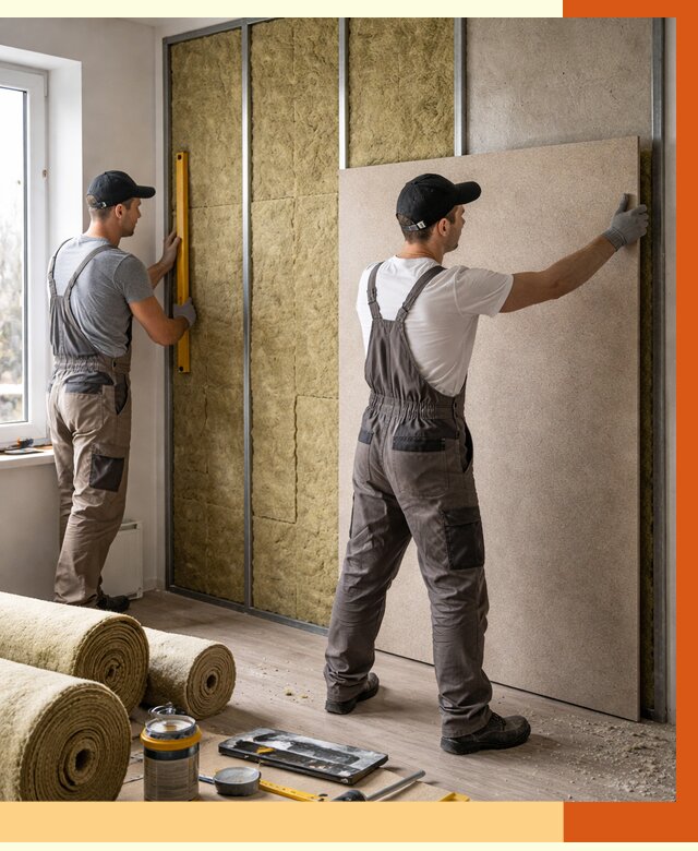 Шумоизоляция стен в Лениногорске от 4644 руб/м2 — звукоизоляция стен под ключ | ТепломастерЛнр