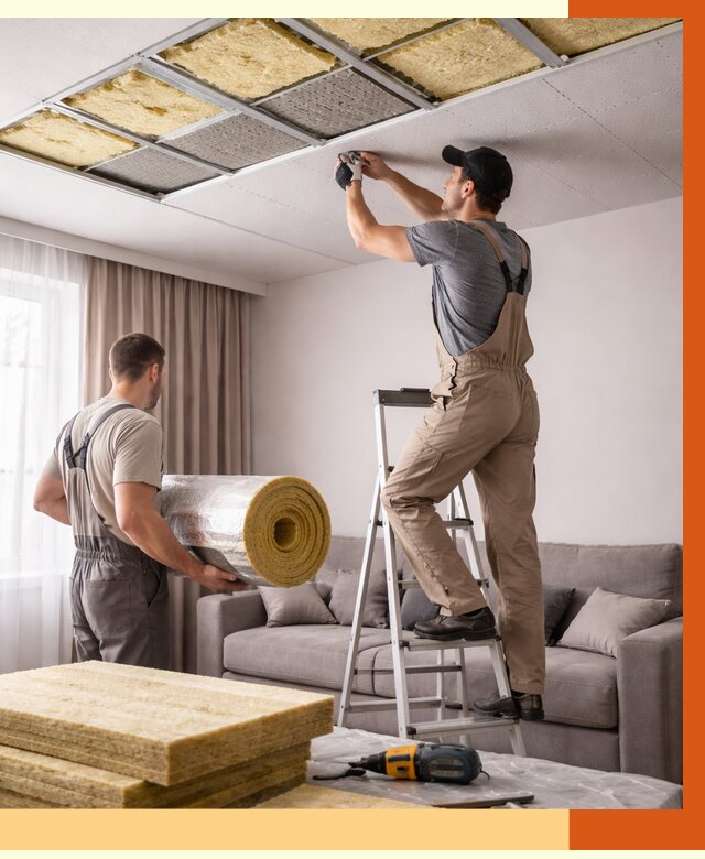 Шумоизоляция потолка в Лениногорске от 2322 руб. под ключ | Профессионально — ТепломастерЛнр