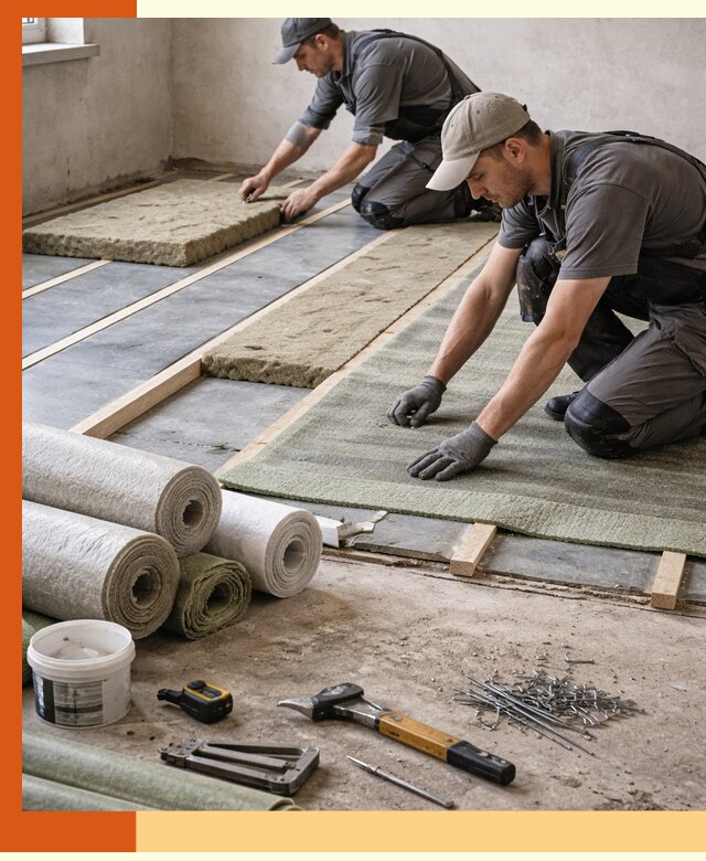 Шумоизоляция пола в Лениногорске — профессиональная звукоизоляция помещений