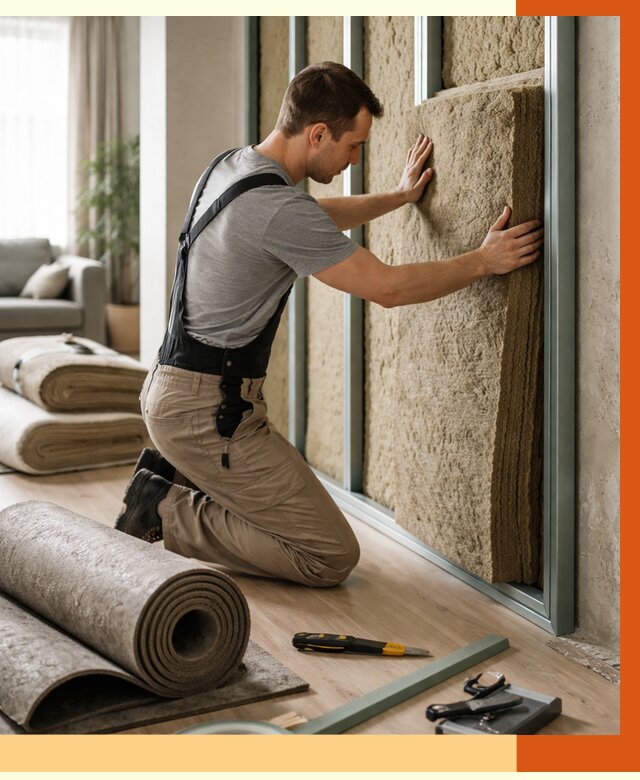 Шумоизоляция перегородок в Лениногорске от 1703 руб. за м2 — ТепломастерЛнр