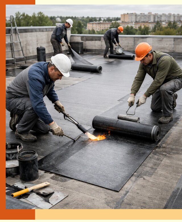 Профессиональная гидроизоляция плоской кровли в Лениногорске