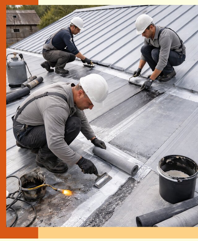 Гидроизоляция металлической кровли с гарантией в Лениногорске