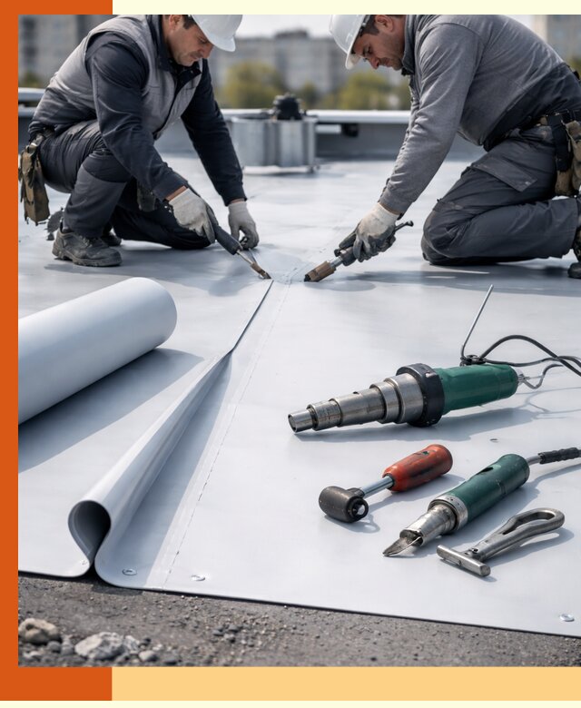 Гидроизоляция мембранной кровли в Лениногорске: монтаж и ремонт быстро