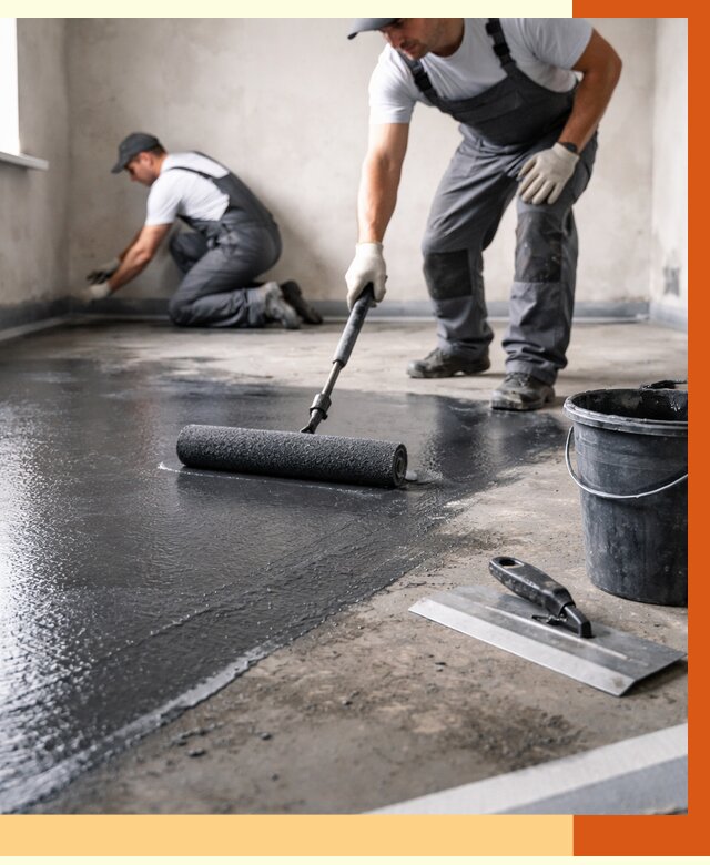 Профессиональная гидроизоляция пола в Лениногорске от 8772 руб. под ключ | ТепломастерЛнр