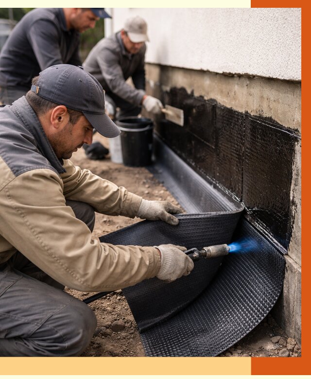 Гидроизоляция цоколя и отмостки в Лениногорске от 8772 руб. — ТепломастерЛнр