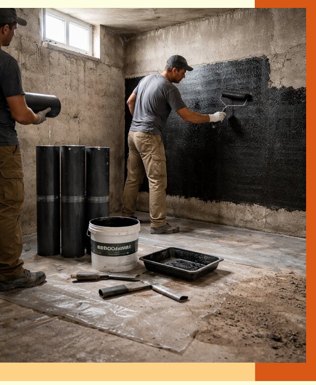 Гидроизоляция подвала в Лениногорске от 3612 руб. под ключ | Профессионально — ТепломастерЛнр