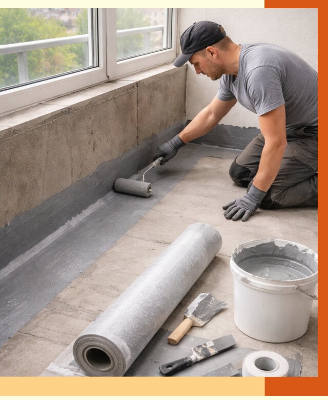 Профессиональная гидроизоляция балкона в Лениногорске от 4334 руб. | ТепломастерЛнр