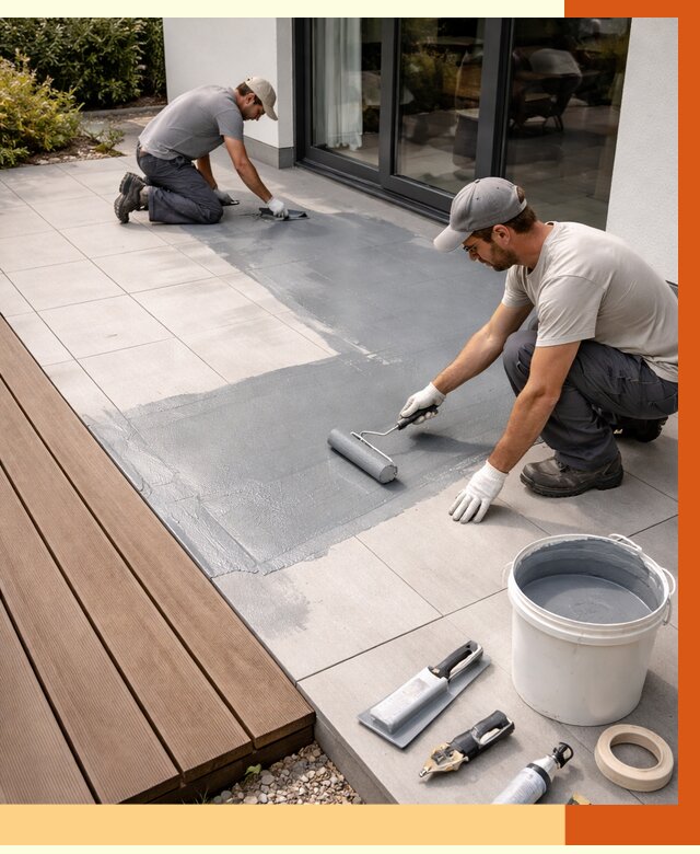 Гидроизоляция террасы в Лениногорске под ключ от 7740 руб./м² | ТепломастерЛнр