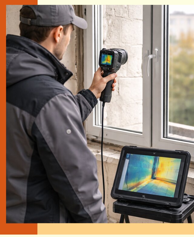 Тепловизионное обследование дома в Лениногорске для выявления утечек тепла