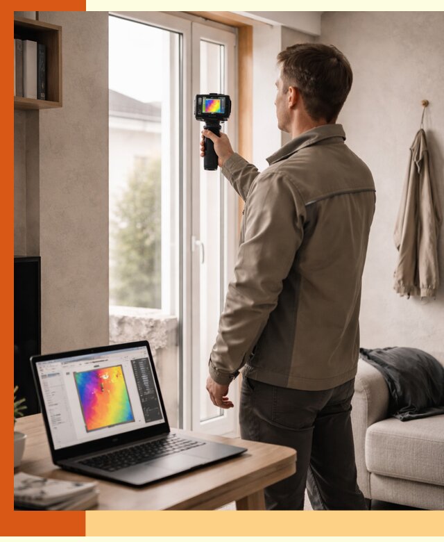 Тепловизионное обследование квартиры в Лениногорске для поиска утечек тепла