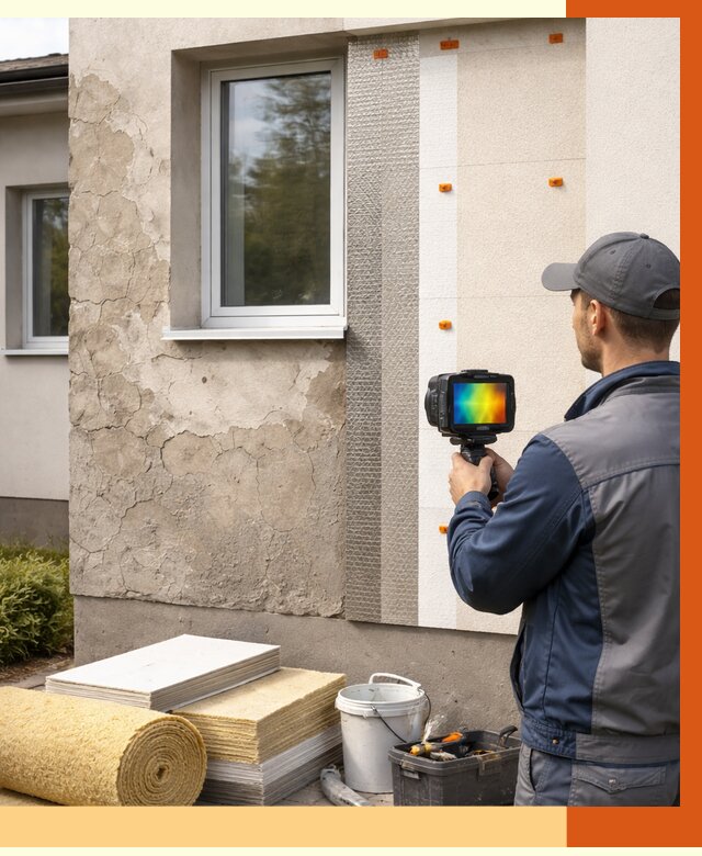 Тепловизионное обследование фасада в Лениногорске от 4644 руб. под ключ | ТепломастерЛнр