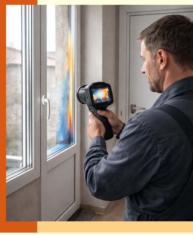 Тепловизионное обследование окон и дверей в Лениногорске