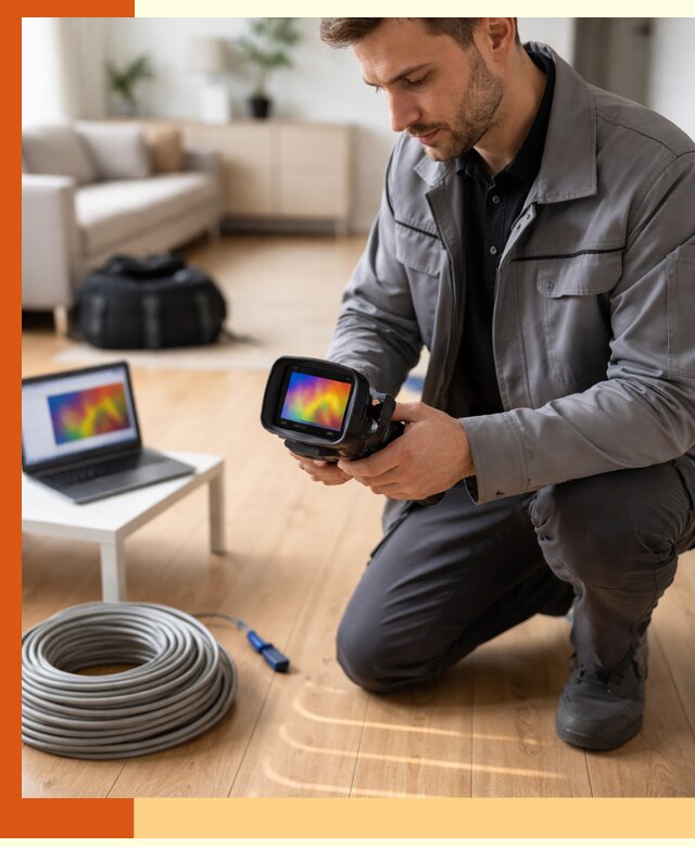 Тепловизионное обследование тёплого пола в Лениногорске для точной диагностики