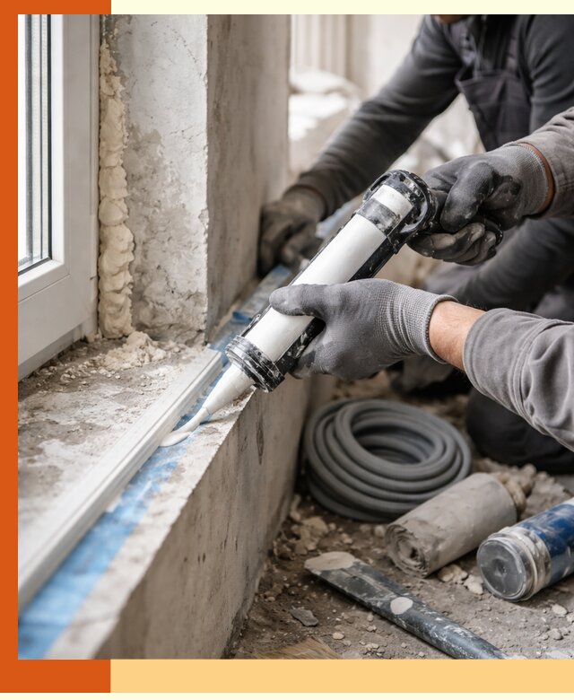 Герметизация стыков и примыканий зданий в Лениногорске