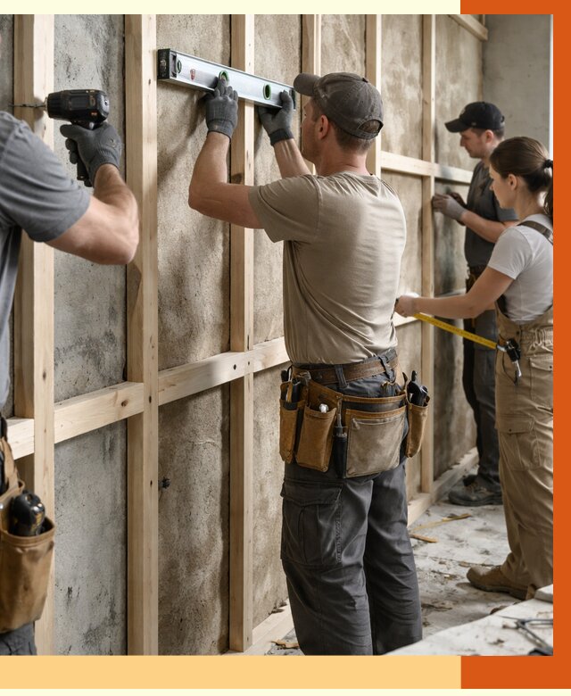 Монтаж обрешетки под утепление в Лениногорске от 1187 руб/м² | Заказать у ТепломастерЛнр